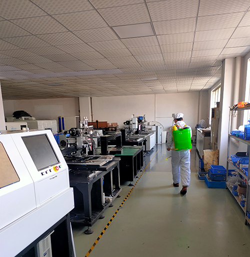 插件機廠家富興智能嚴(yán)格實行疫情消毒工作